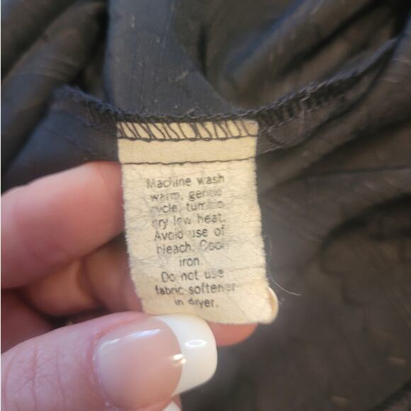 VTG Linea V Women’s Sz 8 Black Puff Sleeve Cottagecore Regency Romantic Blouse - Picture 6 of 7